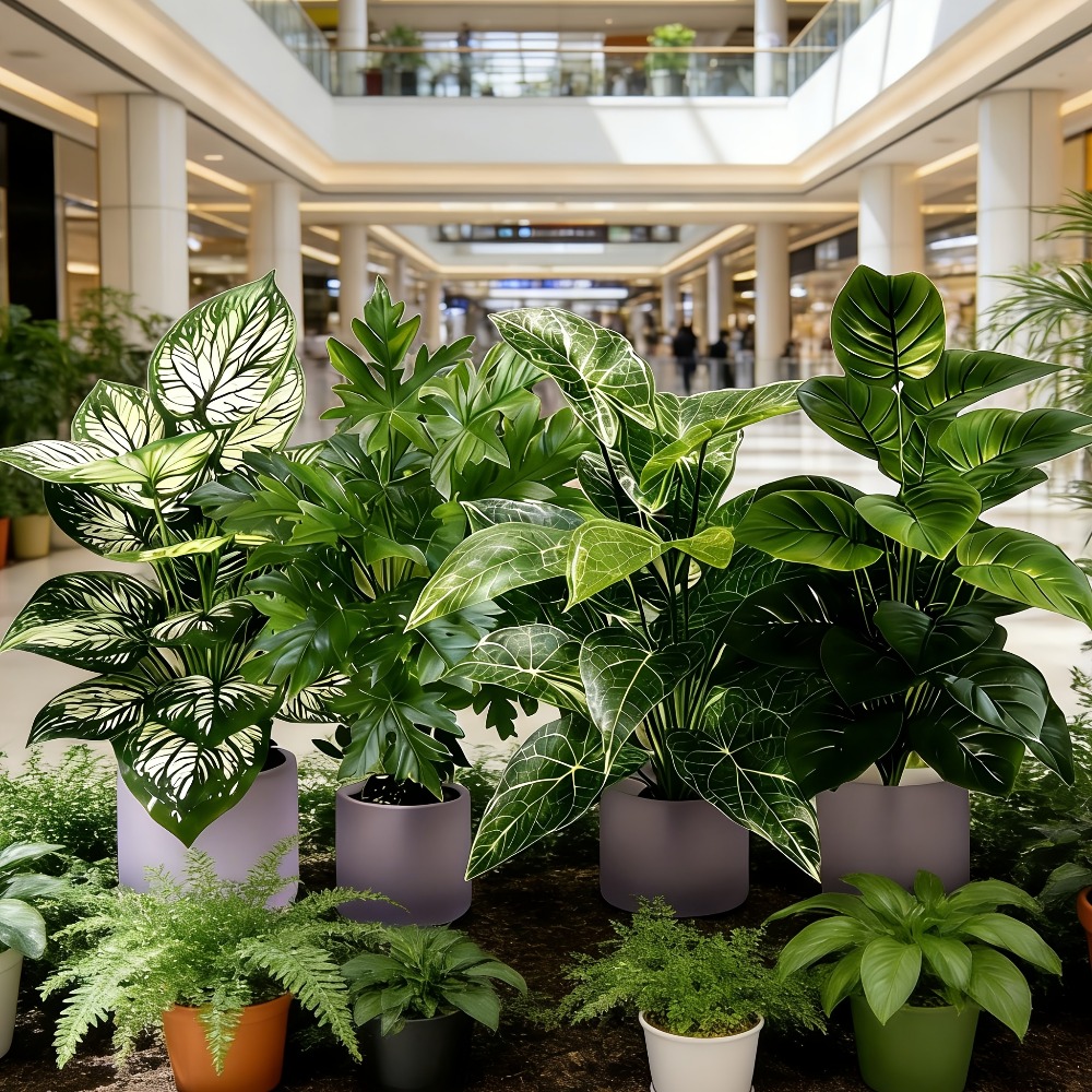 4PC Artificial Plants with 48L - Monstera Adansonii recension och pris