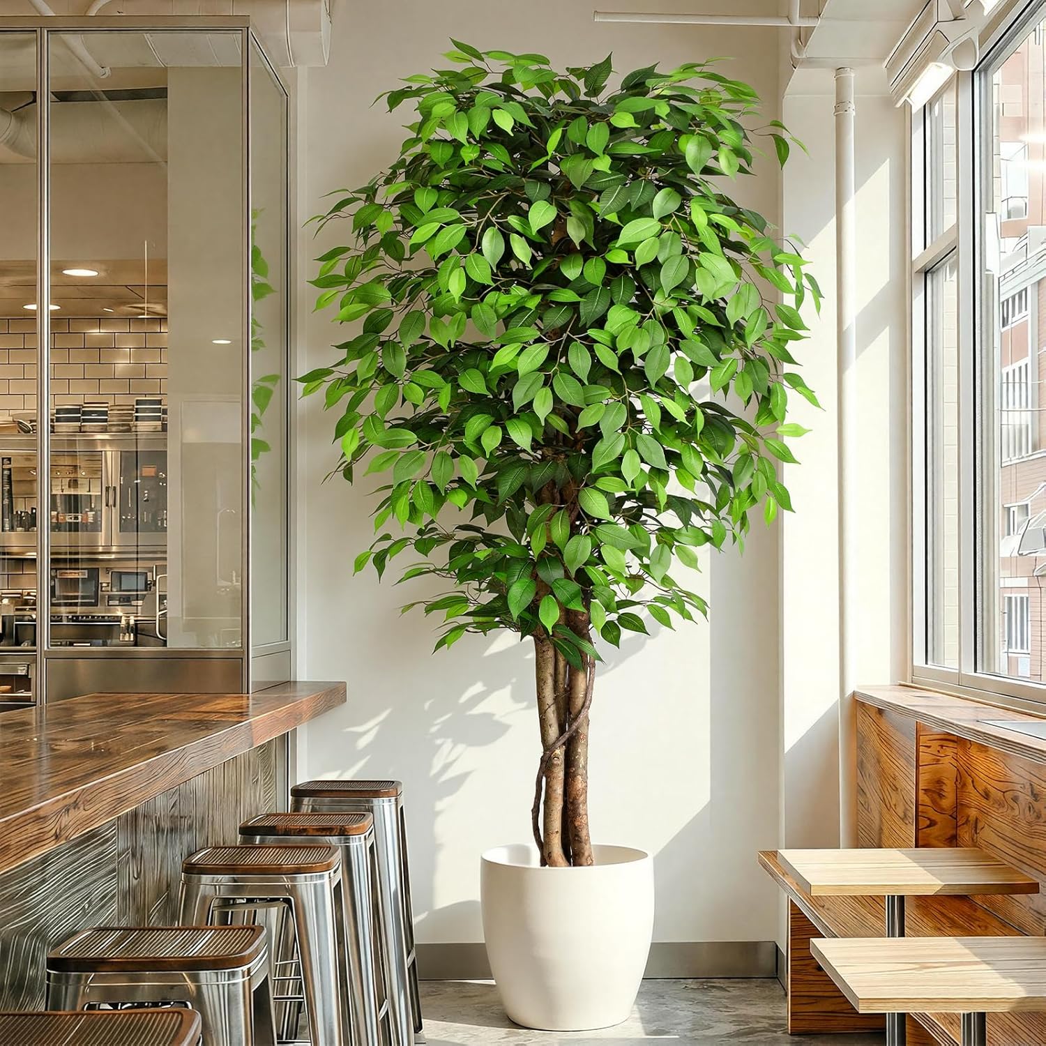 Lifelike Artificial Ficus Tree - Ficus Lyrata Tree recension och pris