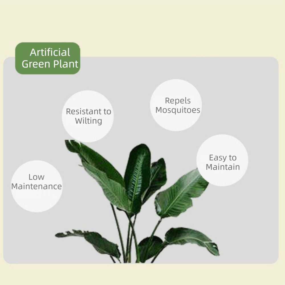 Green Plastic Artificial Ficus - Monstera Adansonii recension och pris