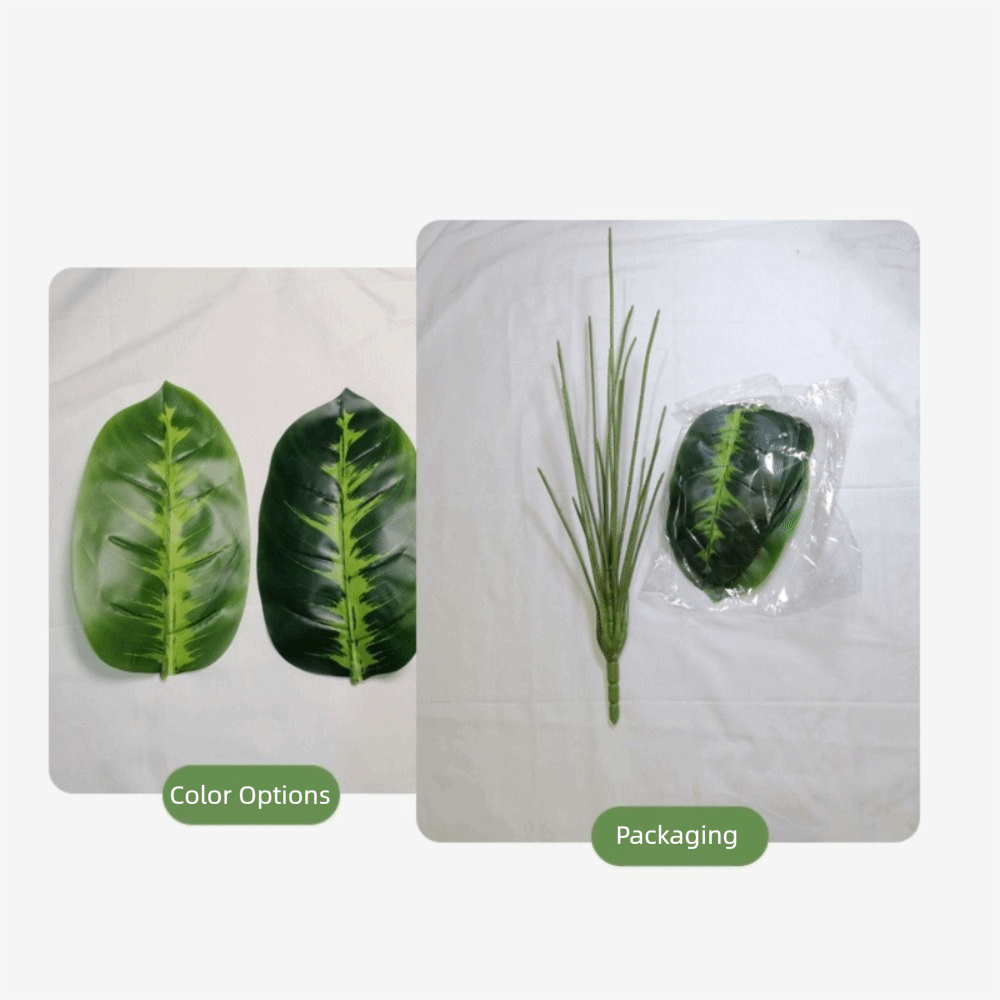 Green Plastic Artificial Ficus - Monstera Adansonii recension och pris