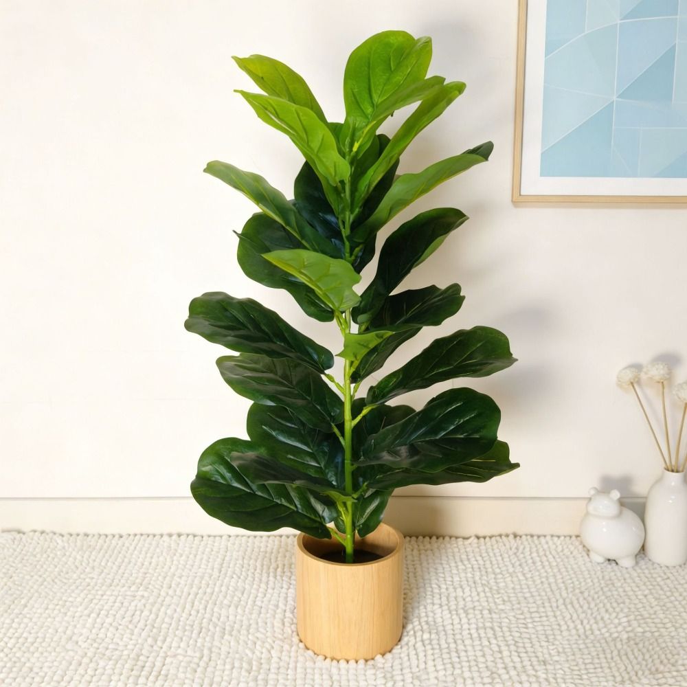 Green Plastic Artificial Ficus - Monstera Adansonii recension och pris
